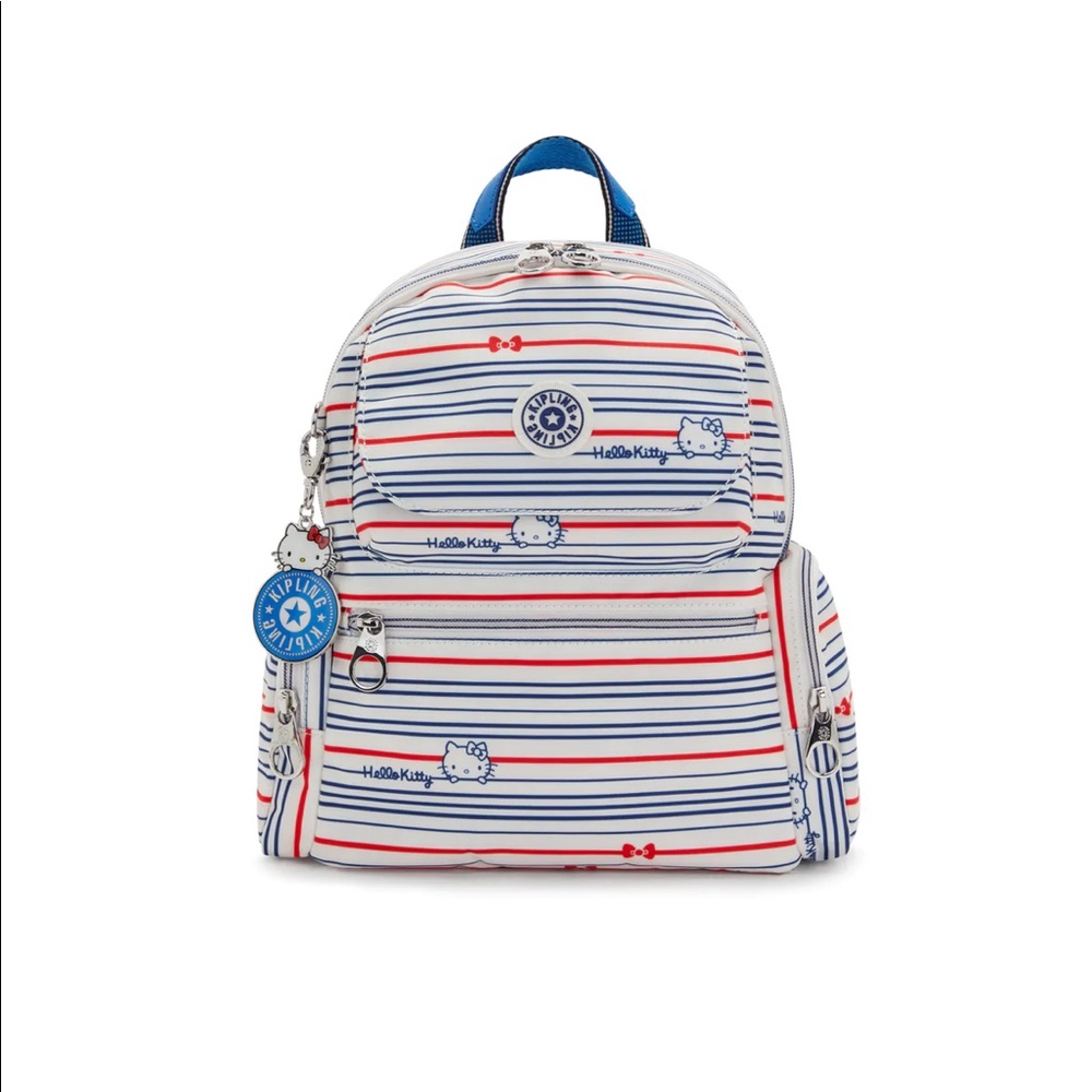 BNWT Rare Sanrio Hello Kitty × Kipling Classic Stripes Matta Backpack